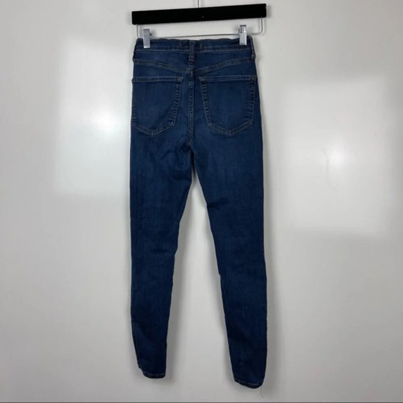 Free People High Waist Busted Knee Skinny Jeans Size 25R - Picture 3 of 9